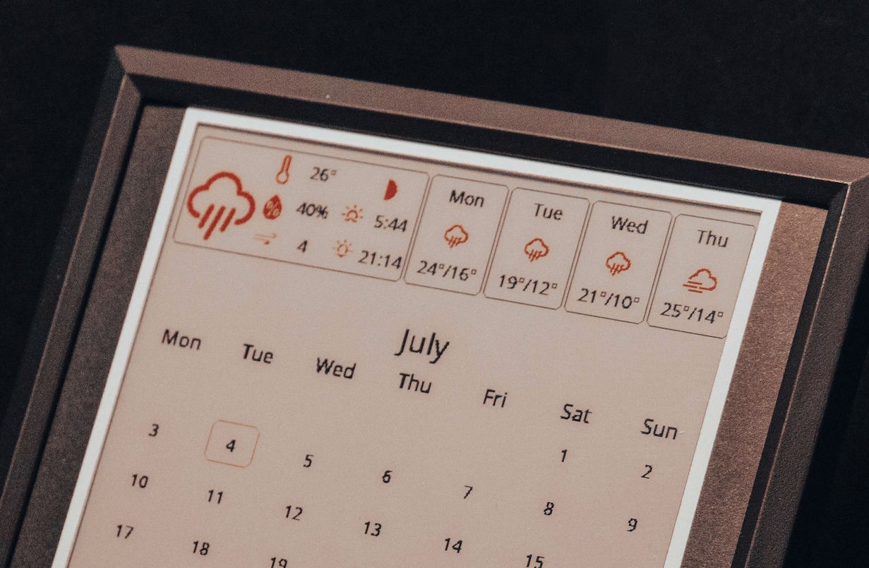 Close-up of the dashboard UI